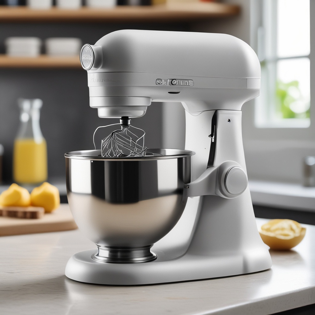 A sleek kitchen mixer for baking