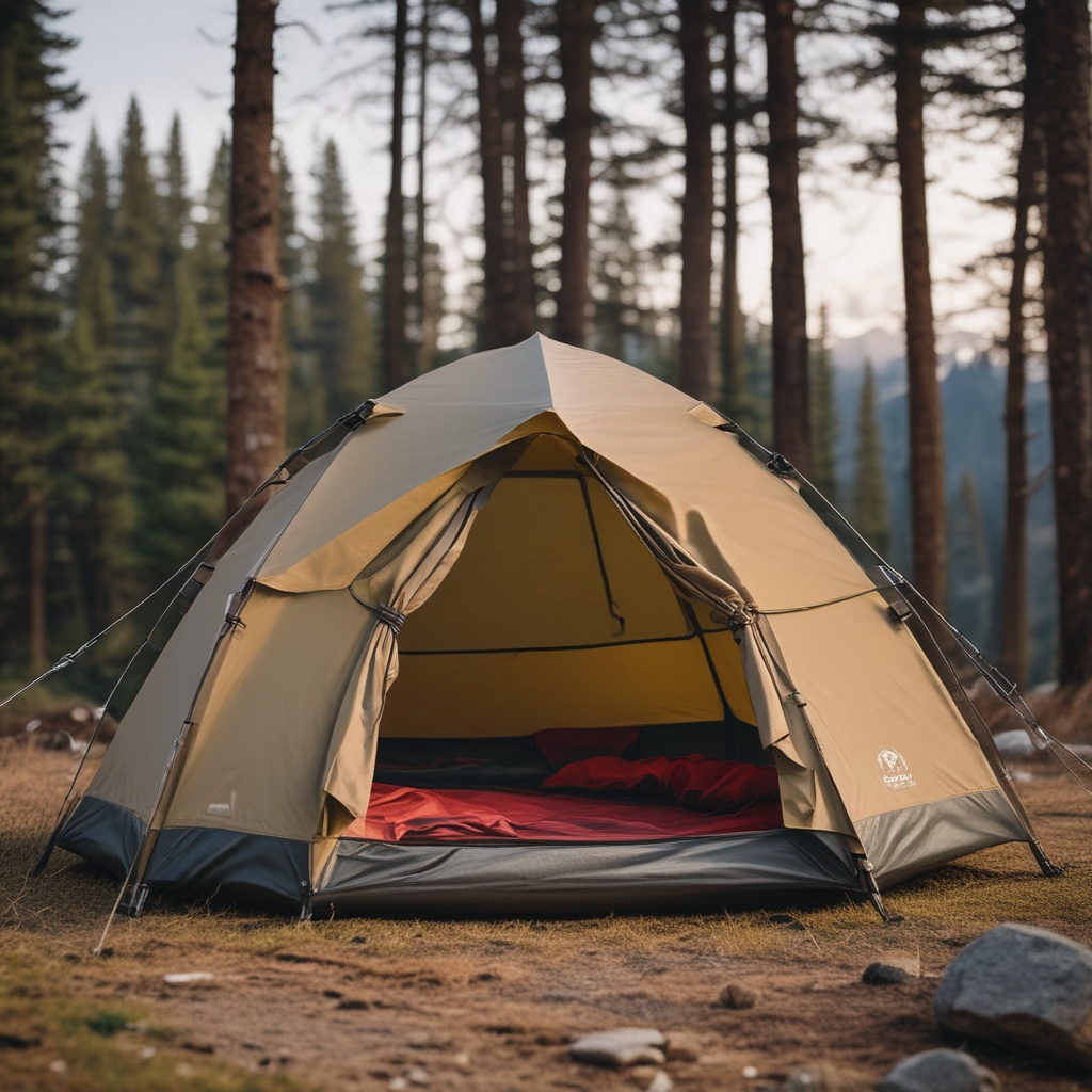 An adventurous outdoor camping tent
